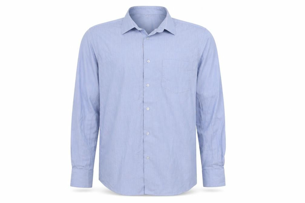 Dunnes Stores Mens Blue  Cotton  Button-Up Size 15.5 Collared Button