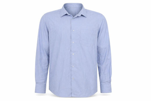 Dunnes Mens Blue  Cotton  Button-Up Size 15.5 Collared Button
