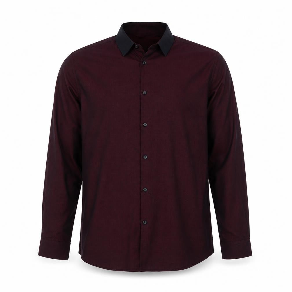 Primark Mens Purple  Polyester  Button-Up Size 16 Collared Button