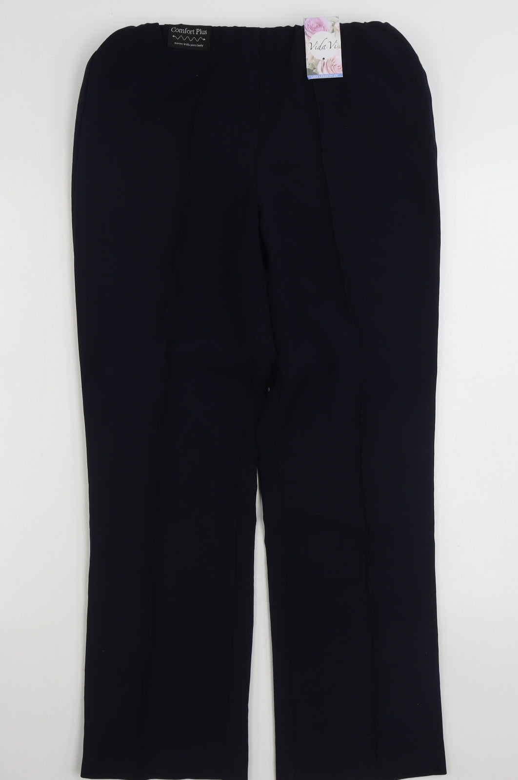 Vida Vi  Womens Blue  Polyester Trousers  Size 10 L29 in Regular