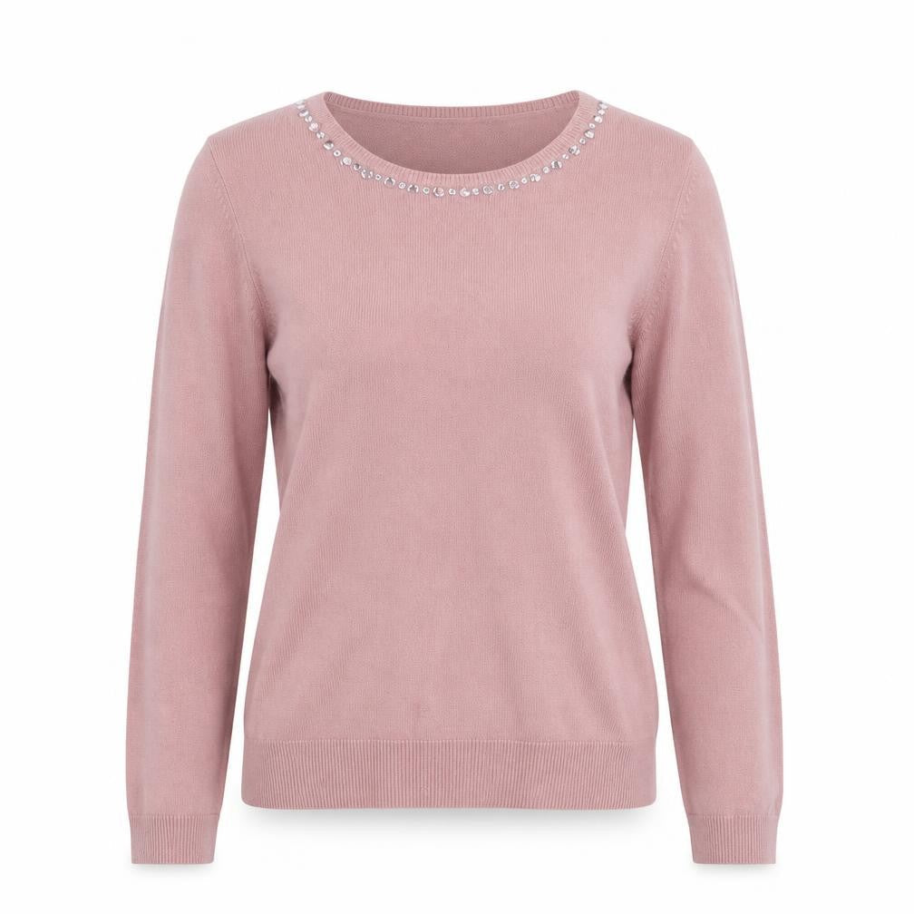 Marks & Spencer Womens Pink Crew Neck  Acrylic Pullover Jumper Size 10