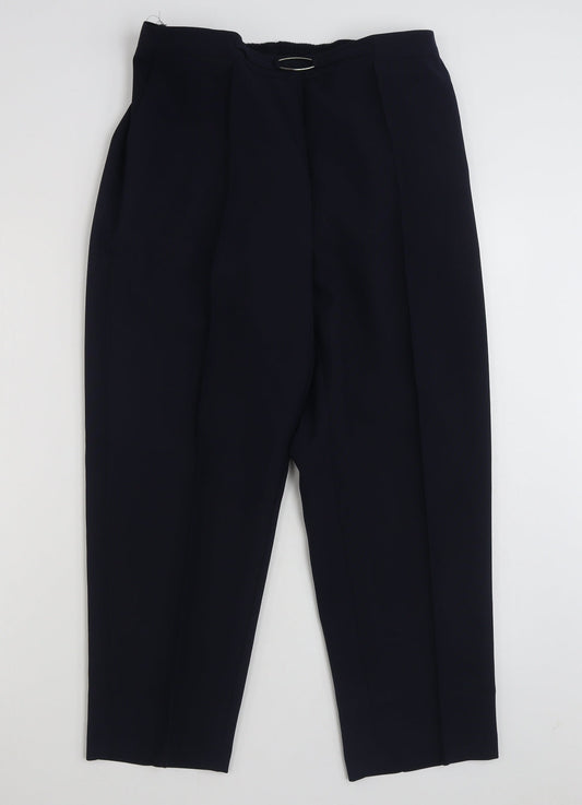 JD WILLIAMS  Womens Blue  Polyester Trousers  Size 14 L25 in Regular