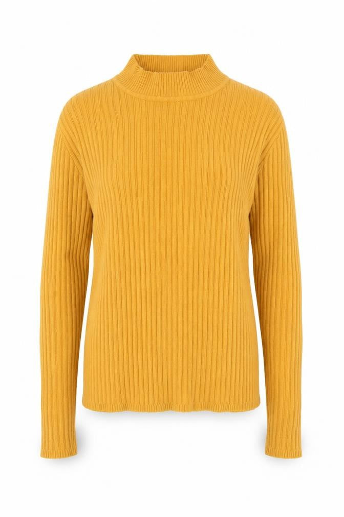 Primark Womens Yellow Mock Neck  Polyester Pullover Jumper Size M