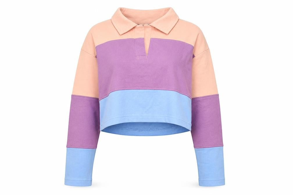 I SAW IT FIRST Womens Multicoloured Striped Polyester Pullover Sweatshirt Size 6