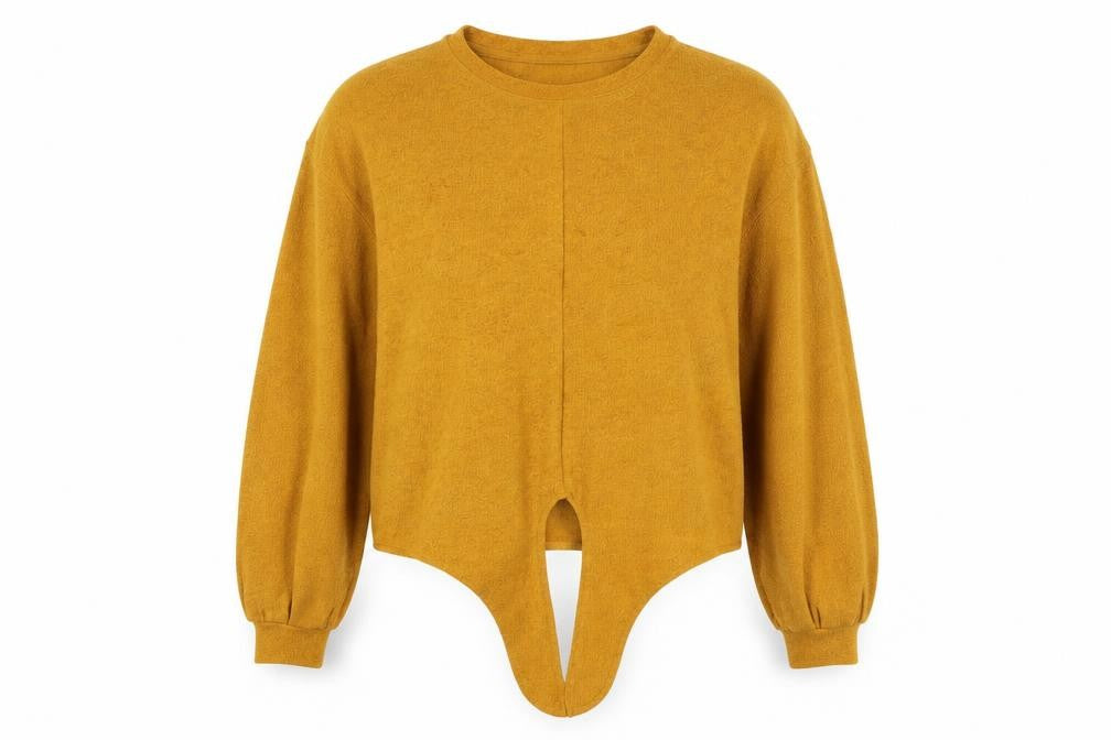 H&M Womens Yellow Round Neck  Polyester Pullover Jumper Size S