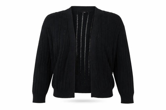 Next Womens Black V-Neck  Cotton Cardigan Jumper Size 10