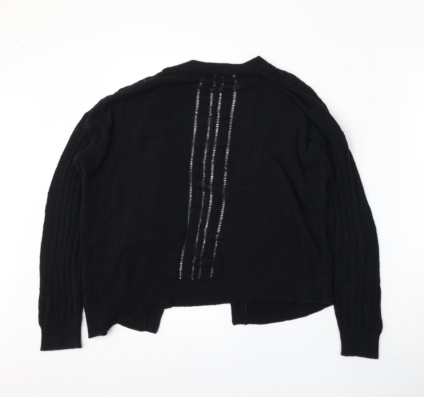 NEXT Womens Black V-Neck  Cotton Cardigan Jumper Size 10
