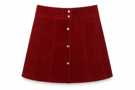 The Outer Edge Womens Red  Polyester A-Line Skirt Size 12   Snap