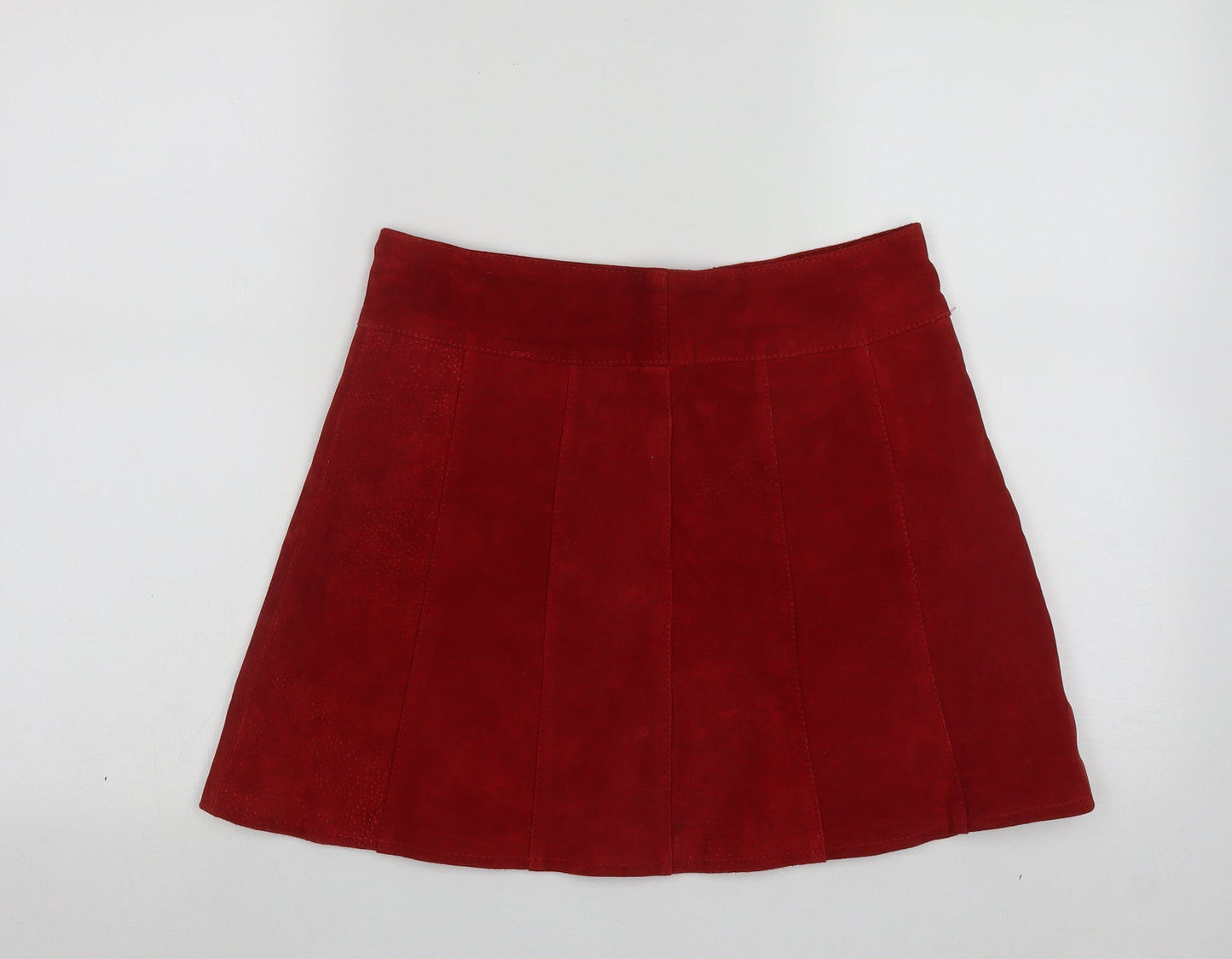 The Outer Edge Womens Red  Polyester A-Line Skirt Size 12   Snap