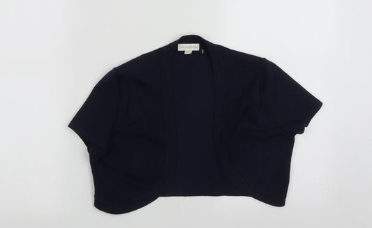 Monsoon Womens Blue Round Neck  Polyester Cardigan Jumper Size M