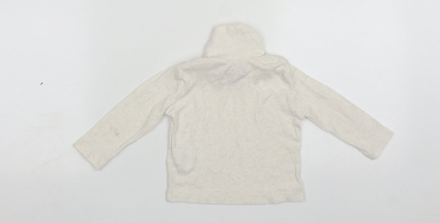 Primark Baby Beige  Cotton Basic Casual Size 6-9 Months Roll Neck