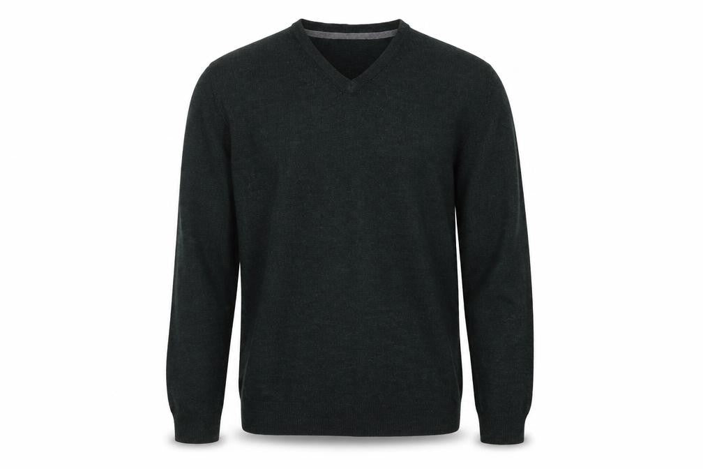 Matalan Mens Green V-Neck  Acrylic Pullover Jumper Size L