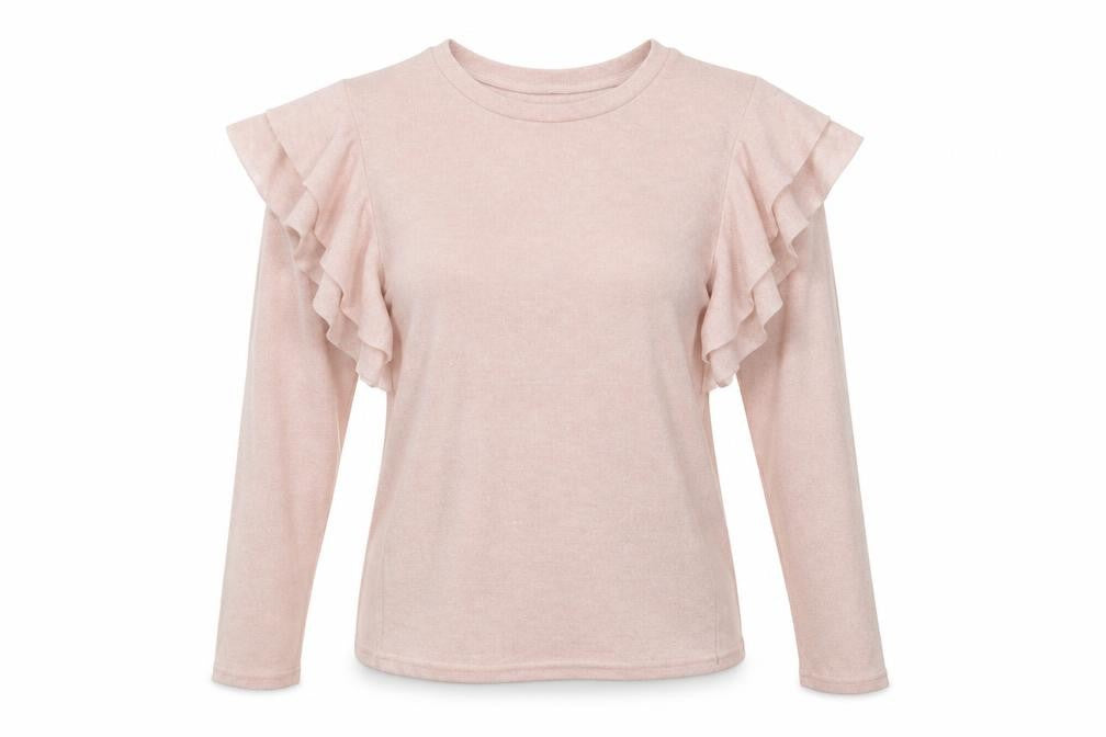 M&Co Womens Pink Round Neck  Polyester Pullover Jumper Size 8
