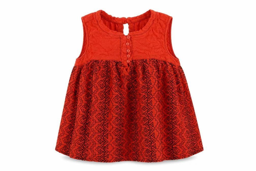 NEXT Womens Orange Geometric Viscose Basic Tank Size 8 Round Neck