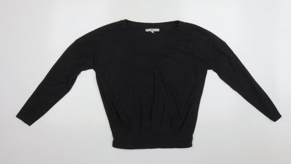 Next Womens Grey Scoop Neck  Polyester Pullover Jumper Size 6