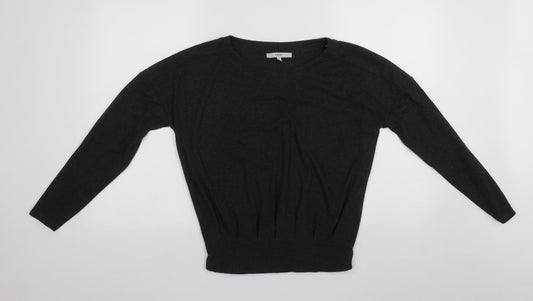 NEXT Womens Grey Scoop Neck  Polyester Pullover Jumper Size 6