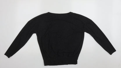 Next Womens Grey Scoop Neck  Polyester Pullover Jumper Size 6
