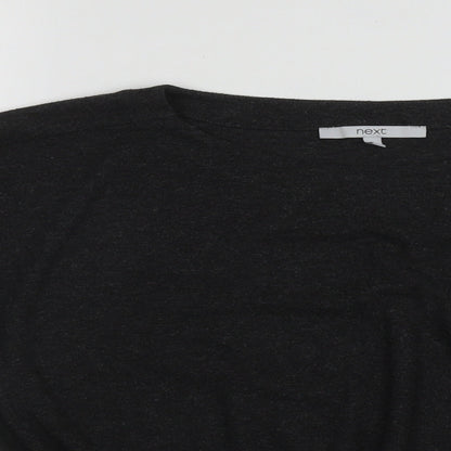 Next Womens Grey Scoop Neck  Polyester Pullover Jumper Size 6