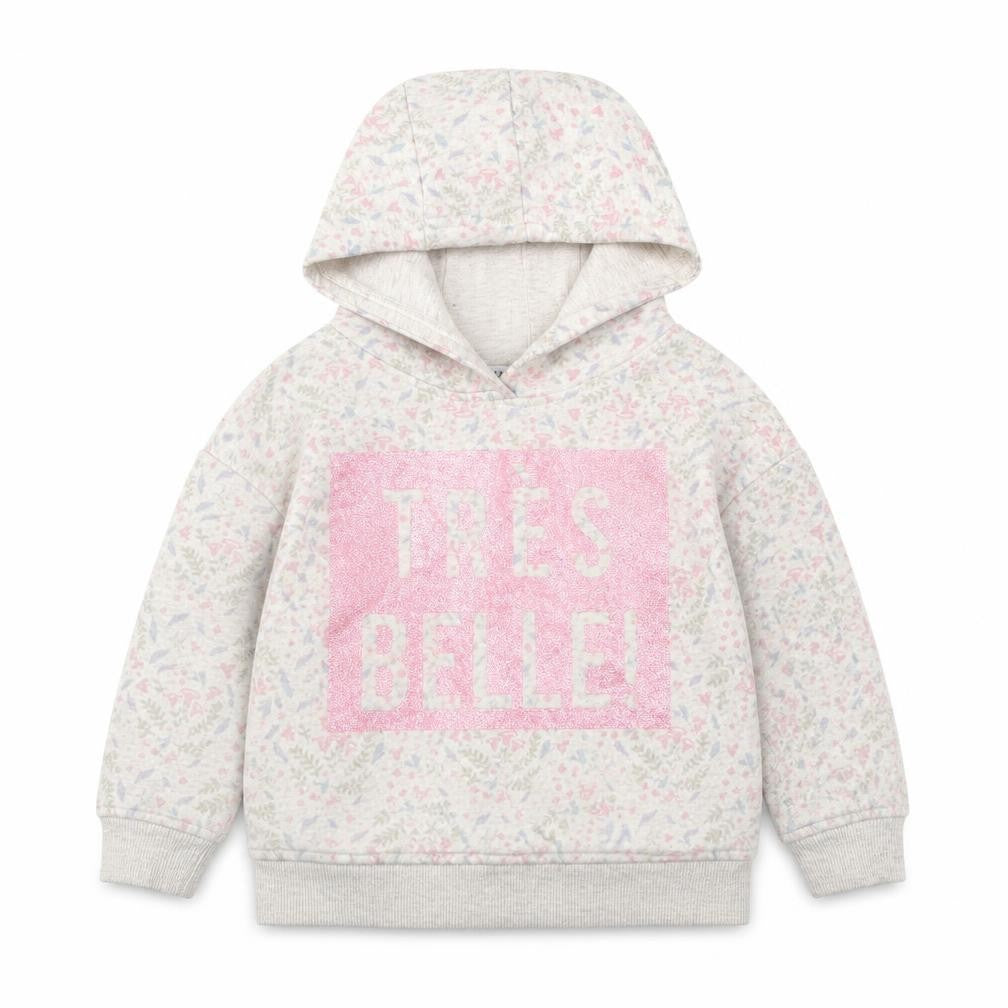 Primark Girls Multicoloured Floral Cotton Pullover Hoodie Size 2-3 Years  Pullover