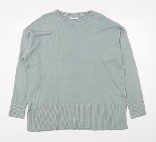 Matalan Womens Green Boat Neck  Acrylic Pullover Jumper Size 16
