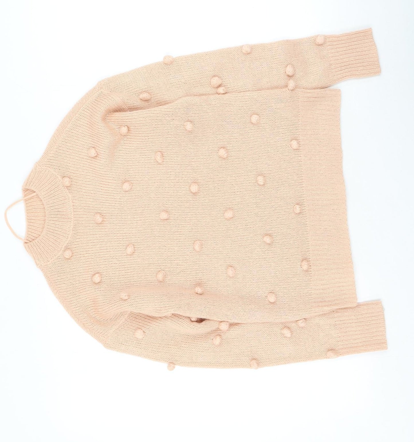 VERO MODA Womens Pink Round Neck  Acrylic Pullover Jumper Size S