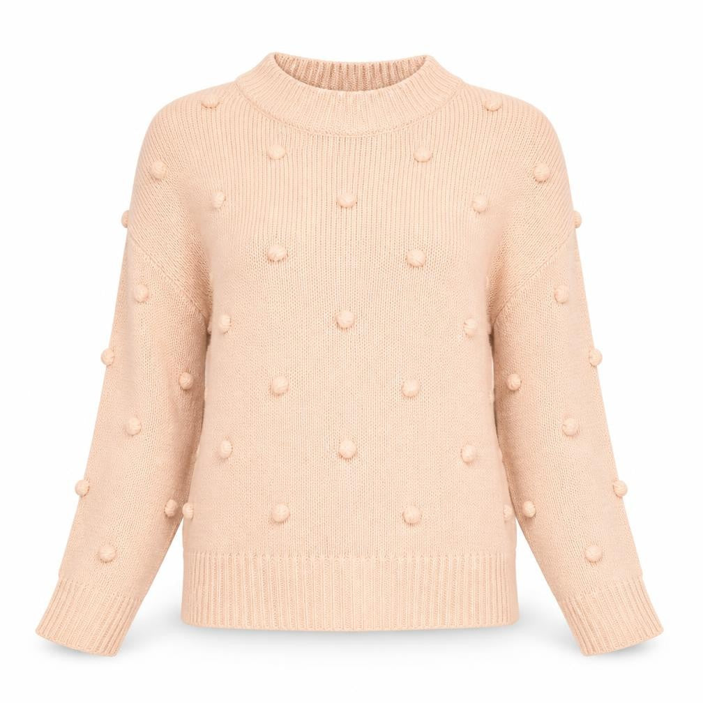 VERO MODA Womens Pink Round Neck  Acrylic Pullover Jumper Size S