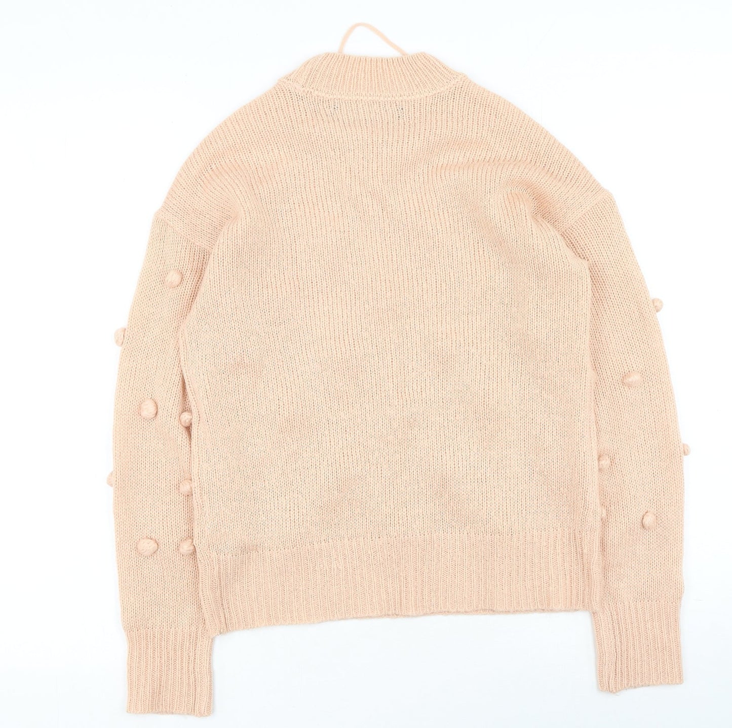 VERO MODA Womens Pink Round Neck  Acrylic Pullover Jumper Size S