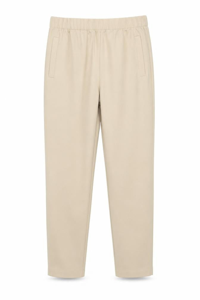 H&M Womens Beige  Cotton Trousers  Size 42 L27 in Regular