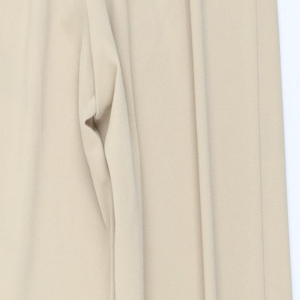H&M Womens Beige  Cotton Trousers  Size 42 L27 in Regular