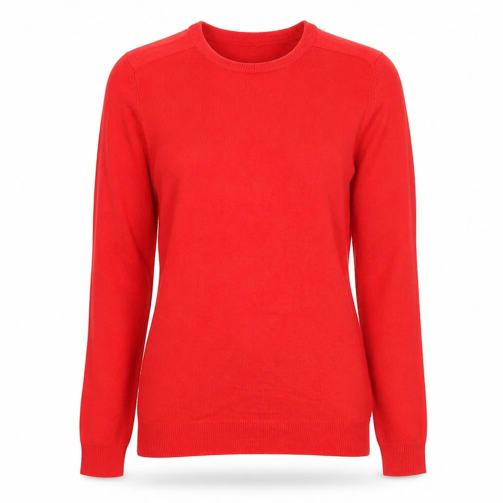 Cashel Womens Red High Neck  Acrylic Pullover Jumper Size S