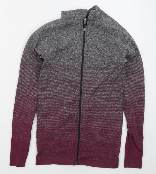 Primark Womens Purple Striped  Jacket  Size 6  Zip