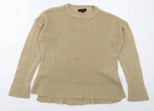 New Look Womens Beige Crew Neck  Acrylic Pullover Jumper Size S