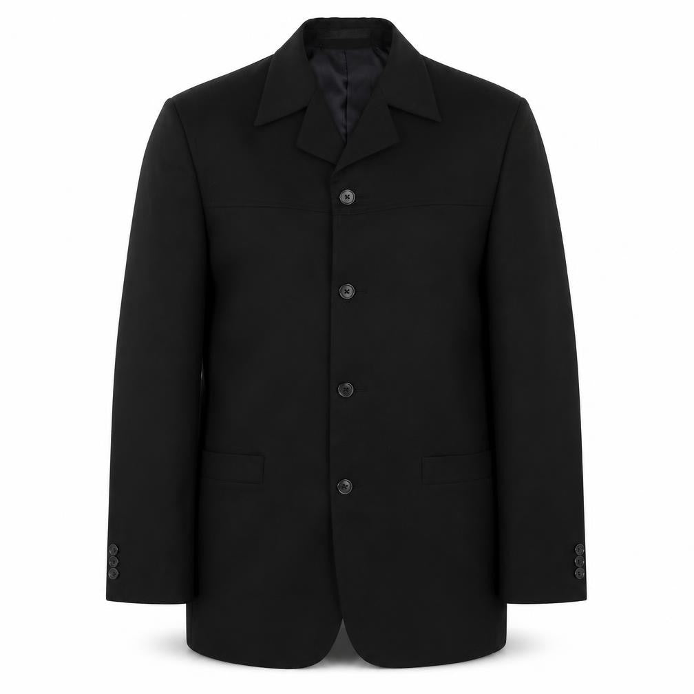 Armando Mens Black  Polyester Jacket Suit Jacket Size 38