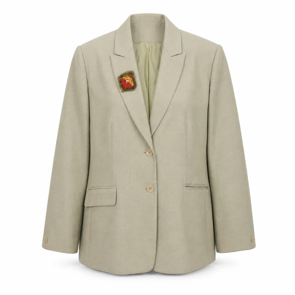 Dunnes Womens Beige  Polyester Jacket Suit Jacket Size 18
