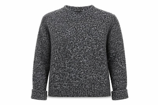 Topshop Womens Grey Crew Neck  Acrylic Pullover Jumper Size 6