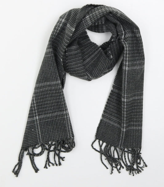 Avenue Womens Grey Check Acrylic  Scarf