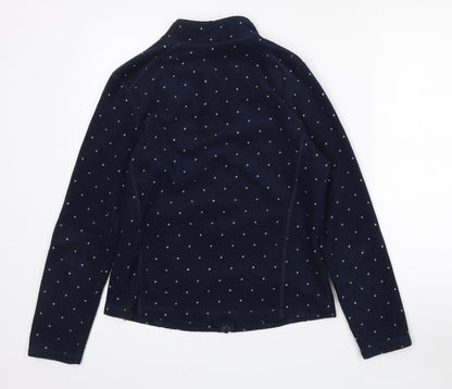 Tu Womens Blue Polka Dot  Jacket  Size 8  Zip