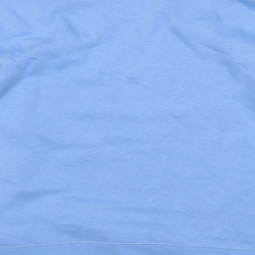 Preworn Womens Blue Floral Polyester Pullover Sweatshirt Size L   - L/XL