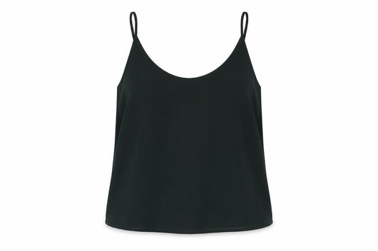 New Look Womens Green  Polyester Camisole T-Shirt Size 14 Round Neck