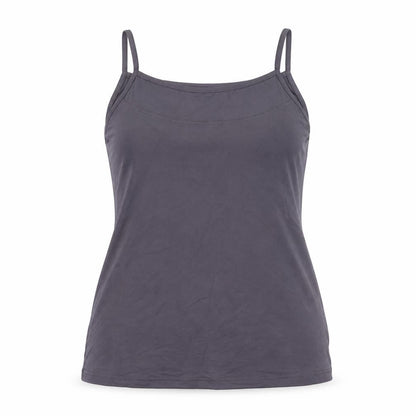 ZBiz Womens Grey  Polyamide Basic Tank Size XL Round Neck