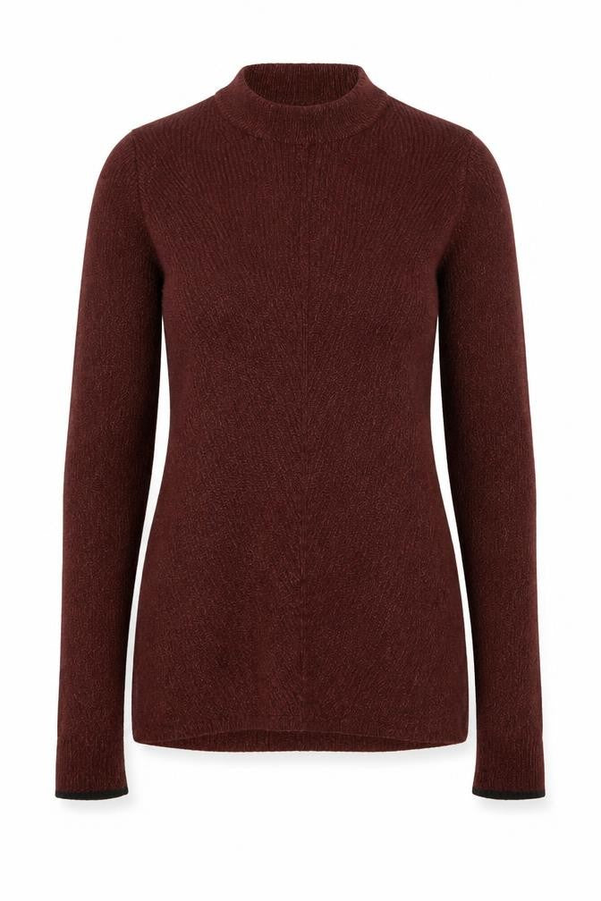 Topshop Womens Brown Round Neck  Viscose Pullover Jumper Size 8