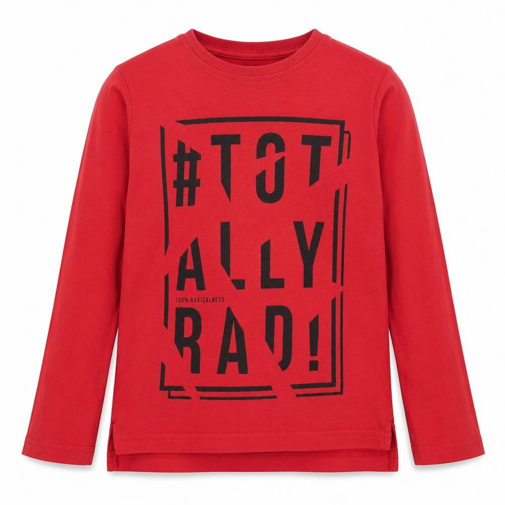 TU Boys Red  100% Cotton Basic T-Shirt Size 7 Years Crew Neck Pullover