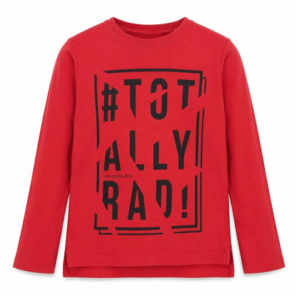 Tu Boys Red  100% Cotton Basic T-Shirt Size 7 Years Crew Neck Pullover