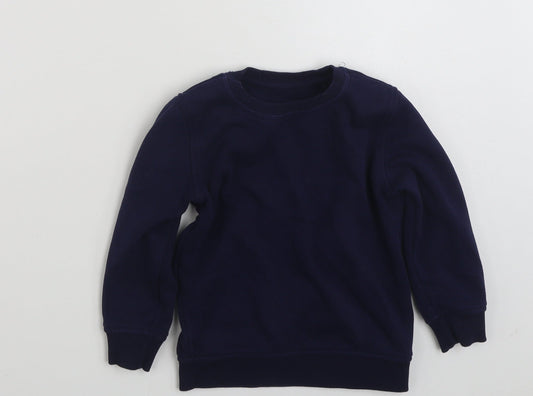 George Boys Blue  Cotton Pullover Sweatshirt Size 2-3 Years  Pullover