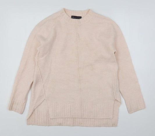 Marks and Spencer Womens Pink Round Neck  Acrylic Pullover Jumper Size S