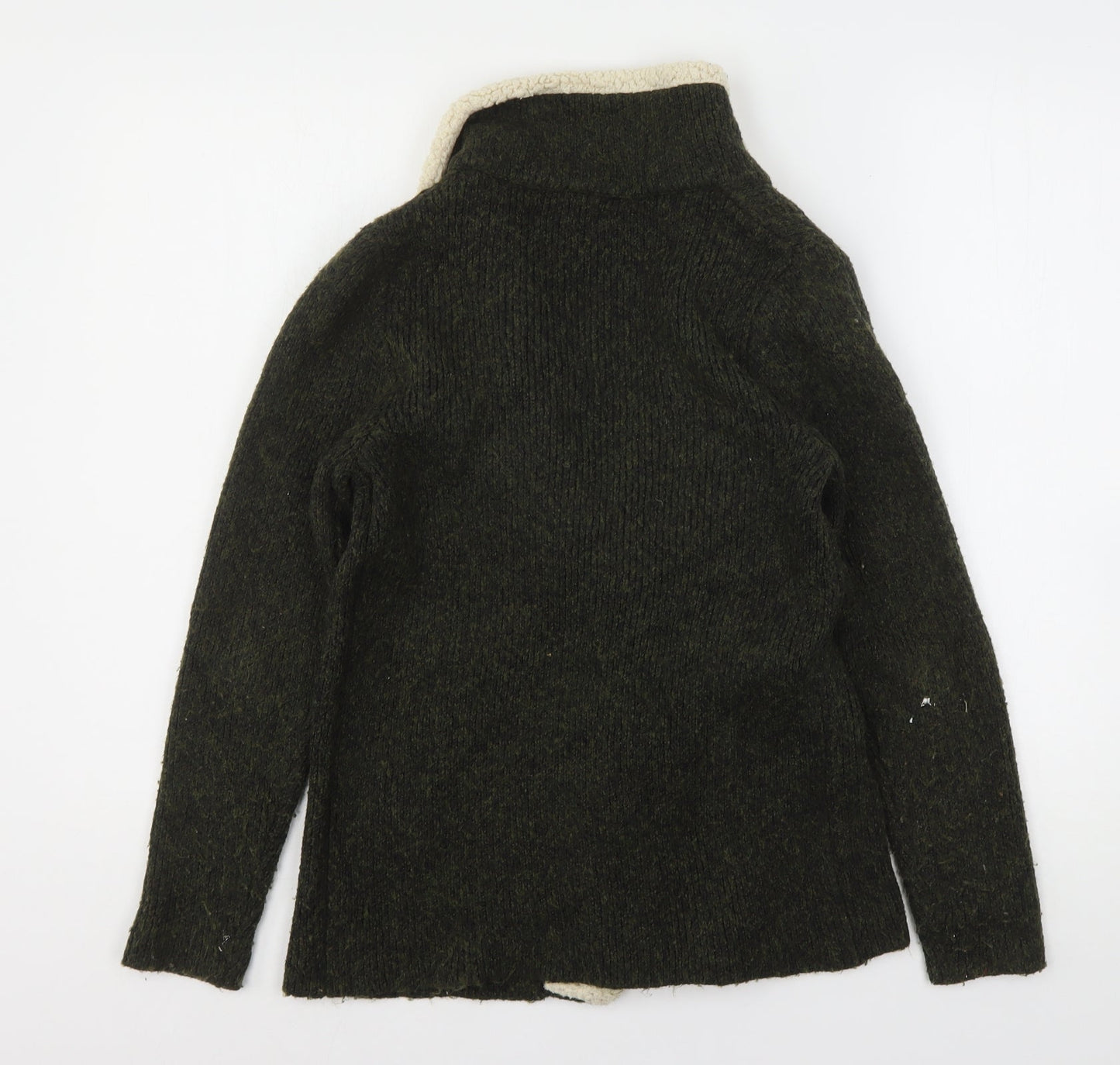 Primark Womens Green V-Neck  Polyester Cardigan Jumper Size 6