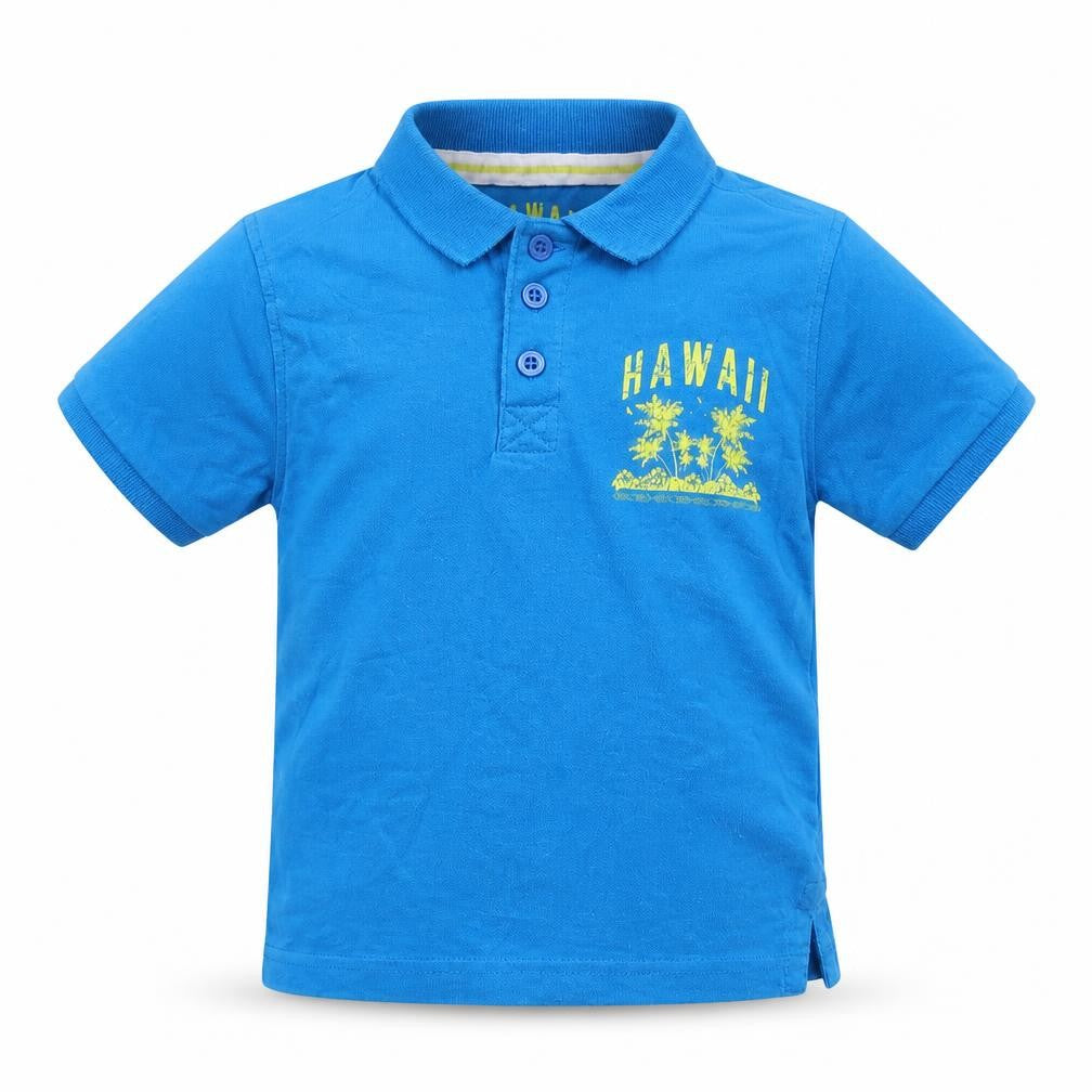Rebel Boys Blue  Cotton Basic Polo Size 2-3 Years Collared  - Hawaii