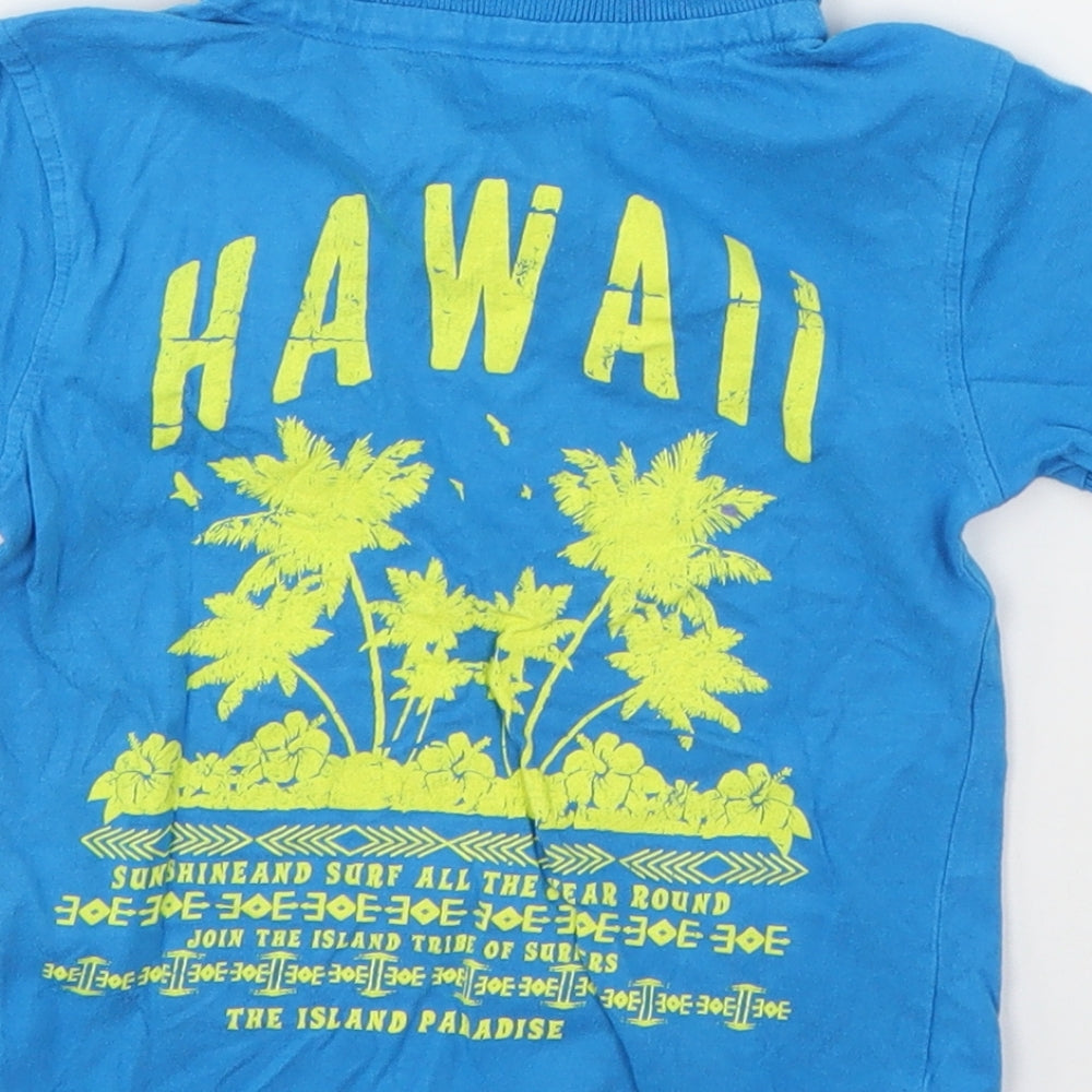 Rebel Boys Blue  Cotton Basic Polo Size 2-3 Years Collared  - Hawaii