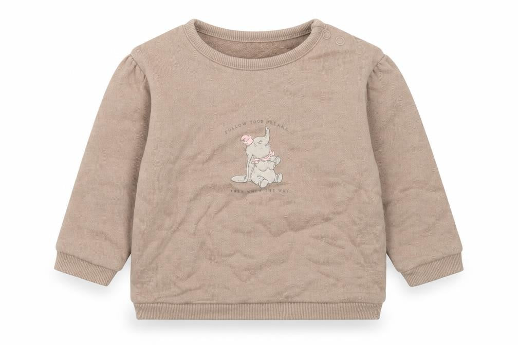 George Girls Brown  Cotton Pullover Jumper Size 9-12 Months  Button