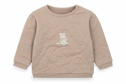 George Girls Brown  Cotton Pullover Jumper Size 9-12 Months  Button